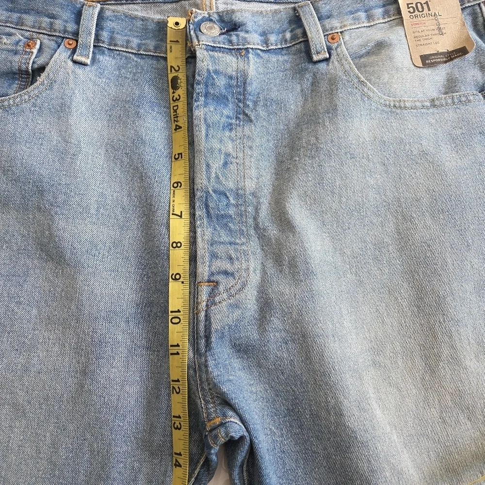Levi's 501 40x30 Blue Distressed Jeans
