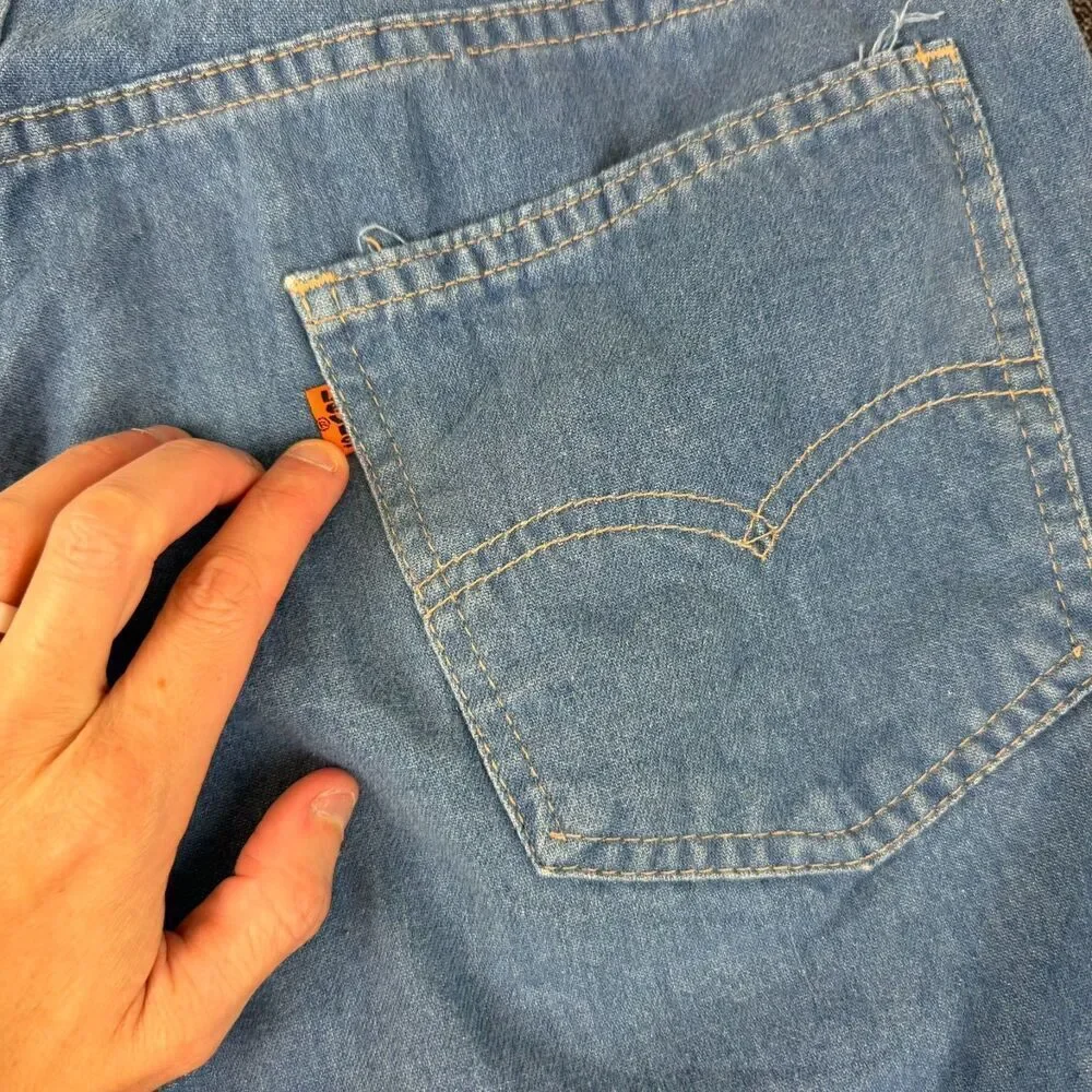 Vtg 80's Levi's Bootcut Orange Tab Denim Jeans Men's 36X36(34X29) Made In USA