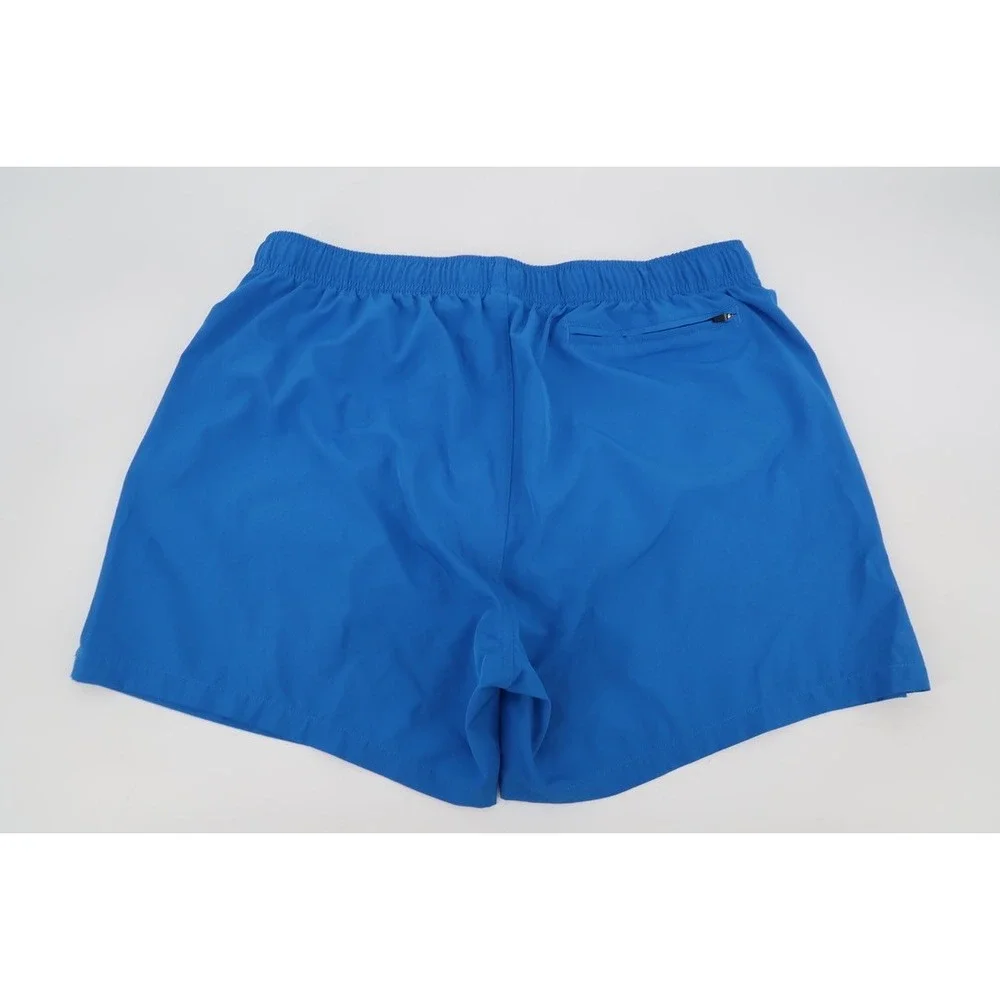 Bear Bottom Swim Trunks Mens XXL Blue Solid Stretch Drawstring Lined 5.5