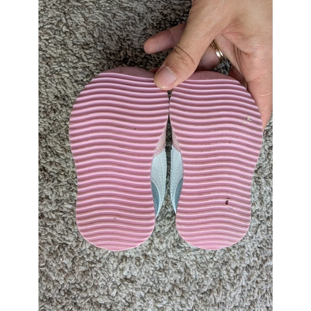 Puma R78 Sneaker Baby Size 2 Pink Blue Grey Good Hook and Loop Straps Cute