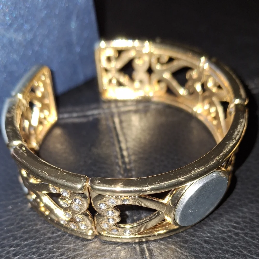 Gold and Diamond Owl Brooch and Bracelet Set
