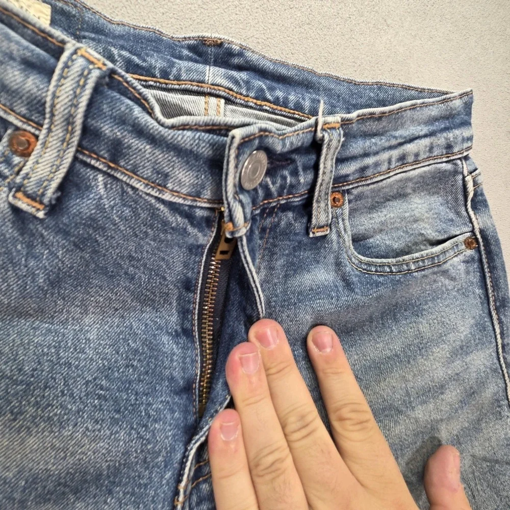 Levis Selvedge Jeans‎ Mens Blue 511 Slim Straight Whiskers Honeycomb Fits 27x30