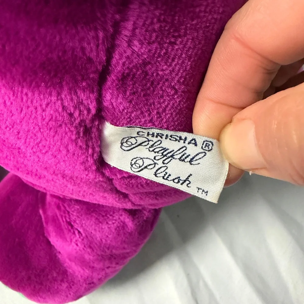 Vintage Barney The Dinosaur Plush Toy Stuffed Animal 1988 Purple‎ Green 20