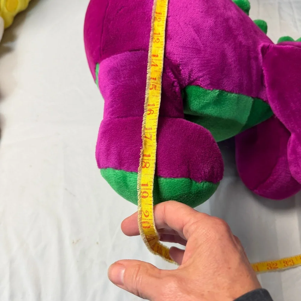 Vintage Barney The Dinosaur Plush Toy Stuffed Animal 1988 Purple‎ Green 20