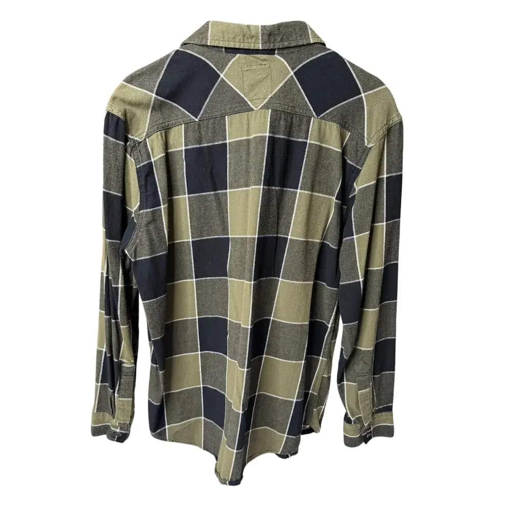 Levi’s Green Black Plaid Flannel L 90s Grunge Workwear