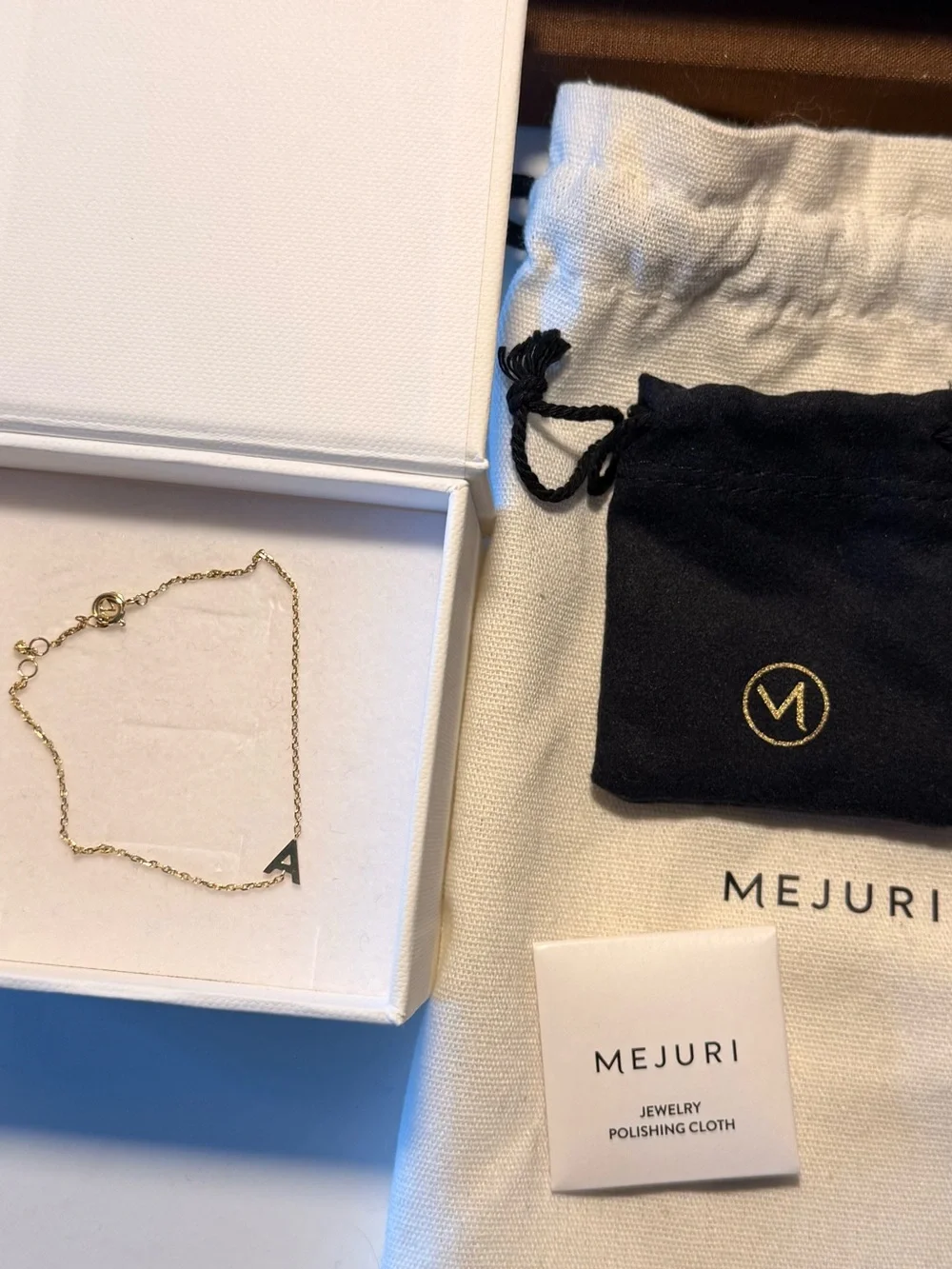 Mejuri Letter A Initial Bracelet