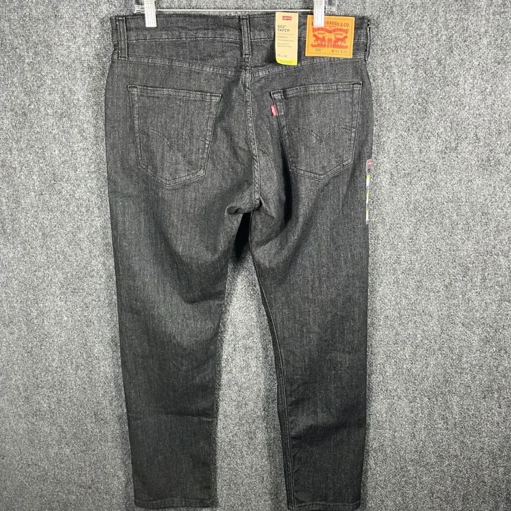 Levi's 502 Taper Jeans Mens 35 Black Levi's Flex Eco Performance Stretch