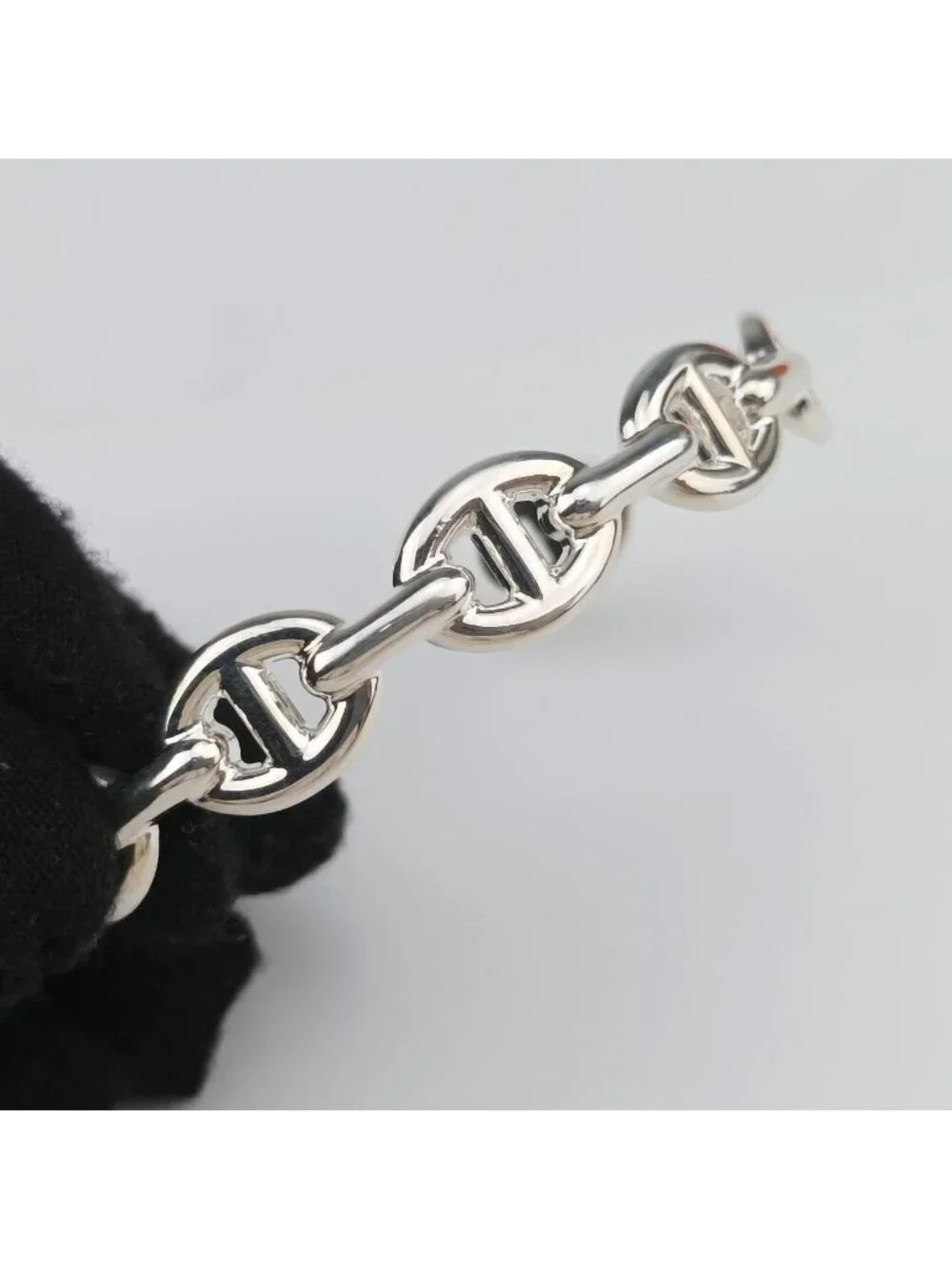Hermes Chaine D'ancre Enchainee Silver Bracelet