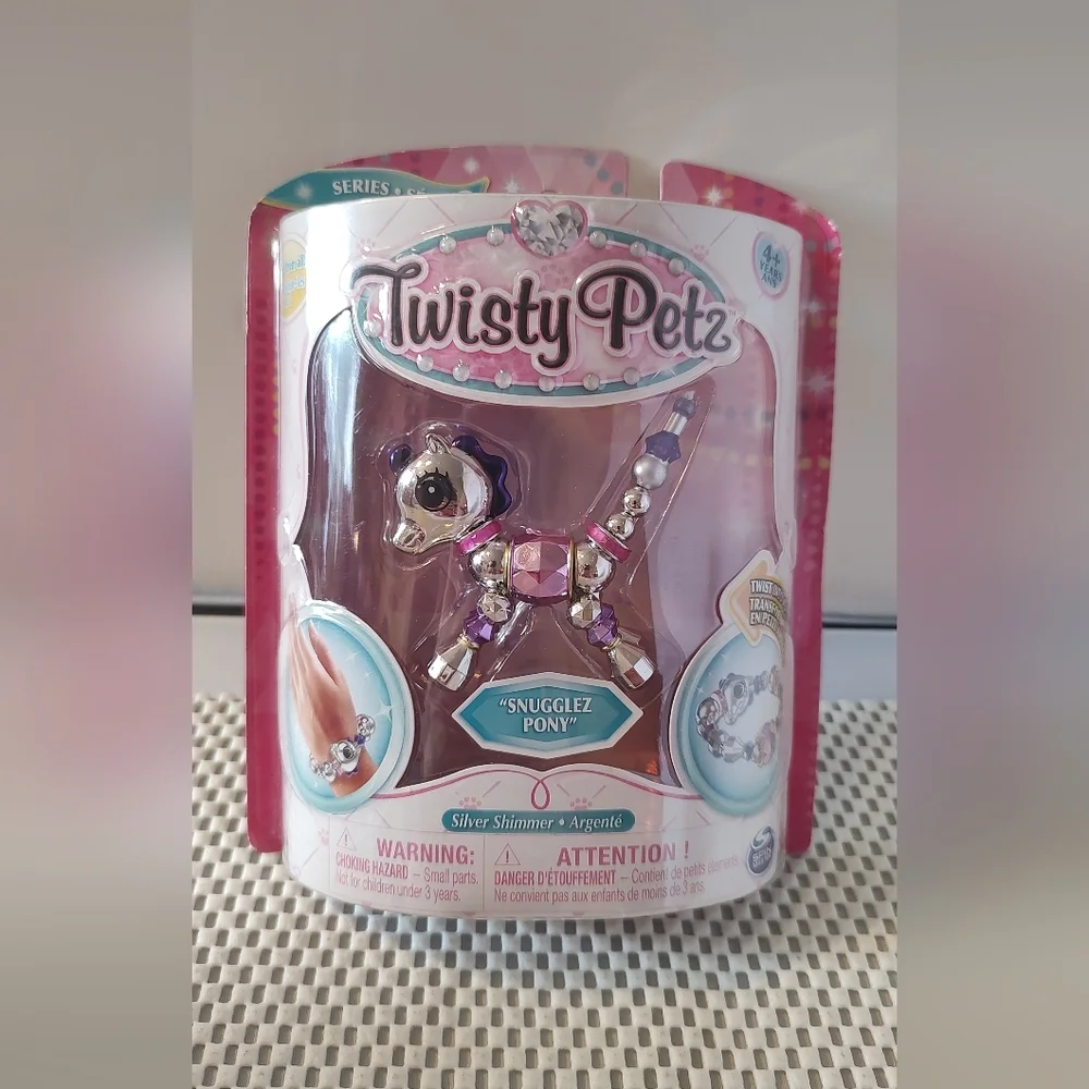 Twisty Petz Series 2 Bracelet Snugglez Pony Silver Shimmer Spin Master Authentic
