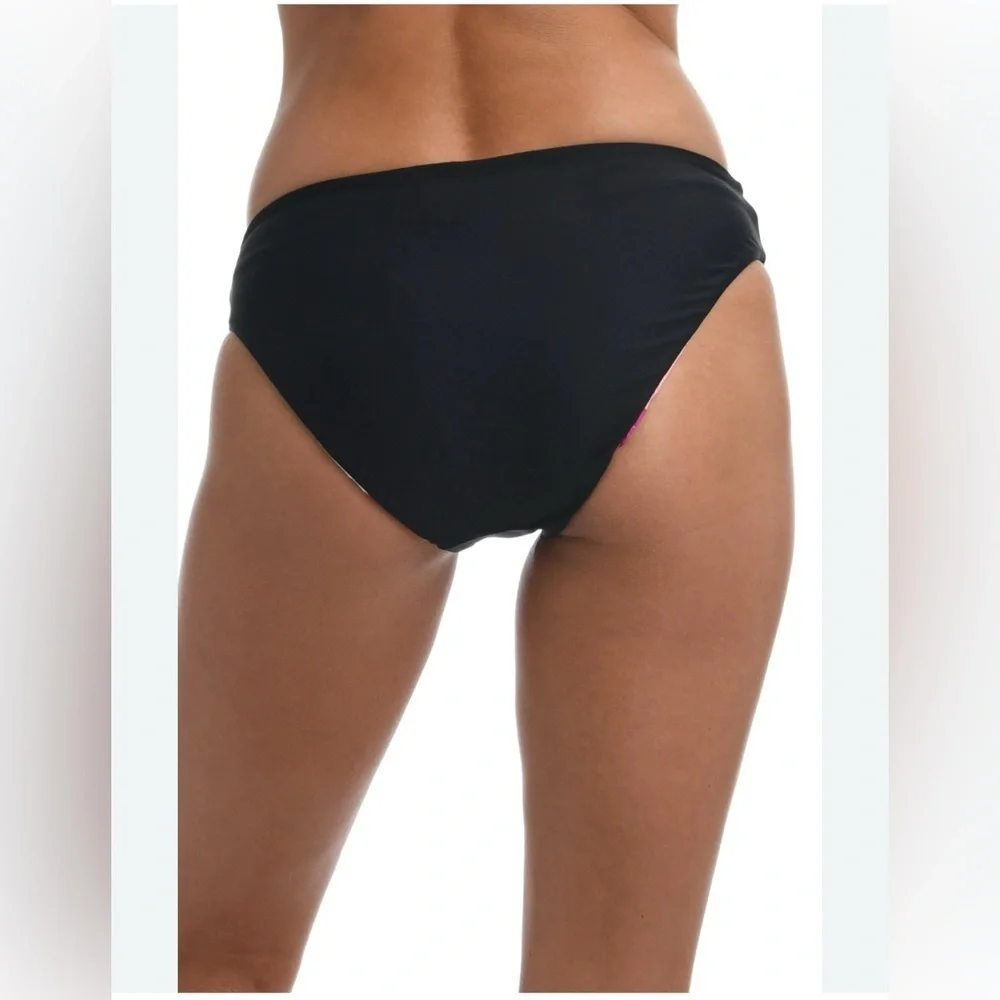 La Blanca In Full Bloom Reversible Hipster Bikini Swim Bottom Black Multicolor 8