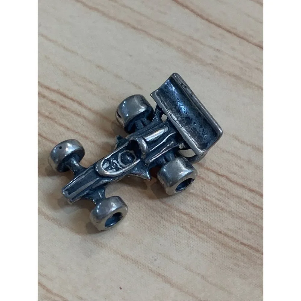 .925 Indy Race Car Sterling Silver Jewelry Charm #racetrack