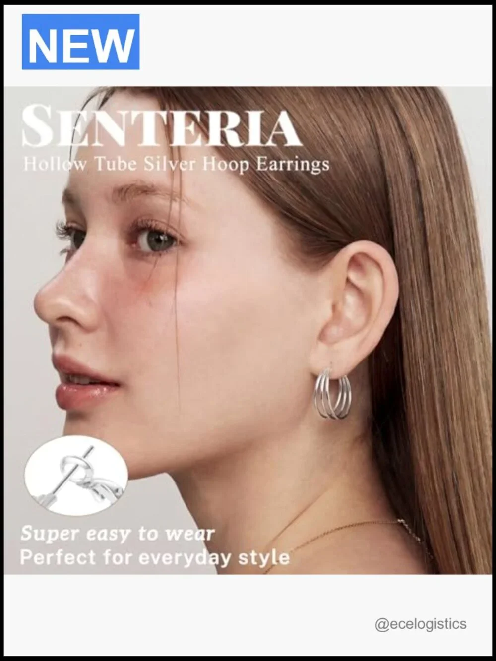 925 Sterling Silver Post Hoop Earrings Hypoallergenic Chunky Gold Plated 25-60mm