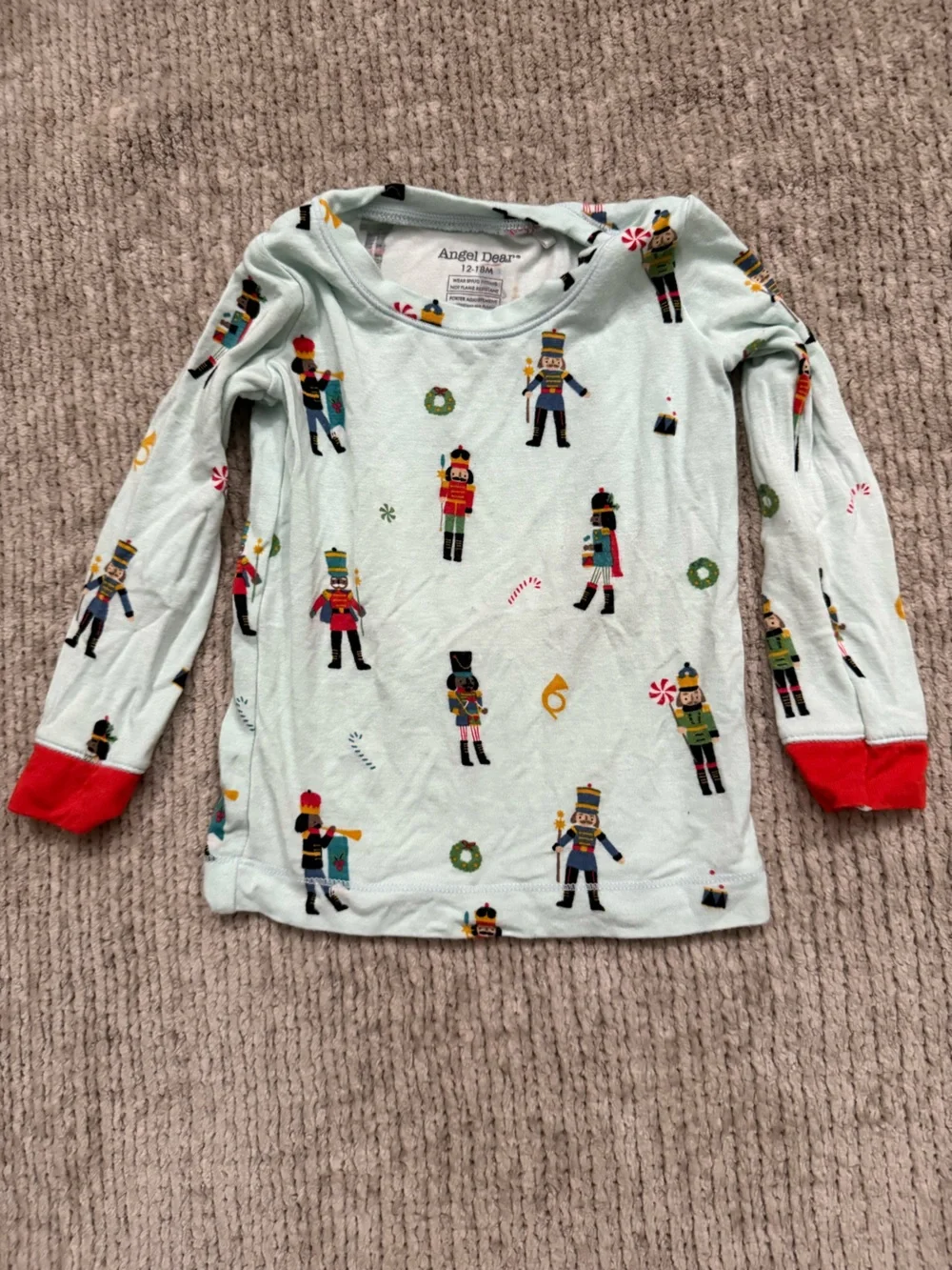 Angel Dear Nutcracker Christmas Pajama Set 12-18M Bamboo Holiday PJs