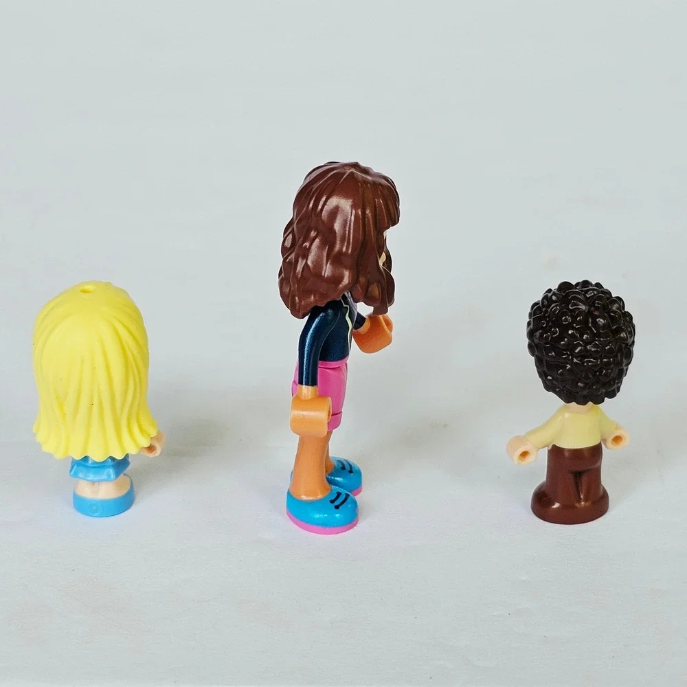 LEGO Friends Mini-doll Hair Pieces Lot of 3 Yellow Brown Curly Replacement Parts