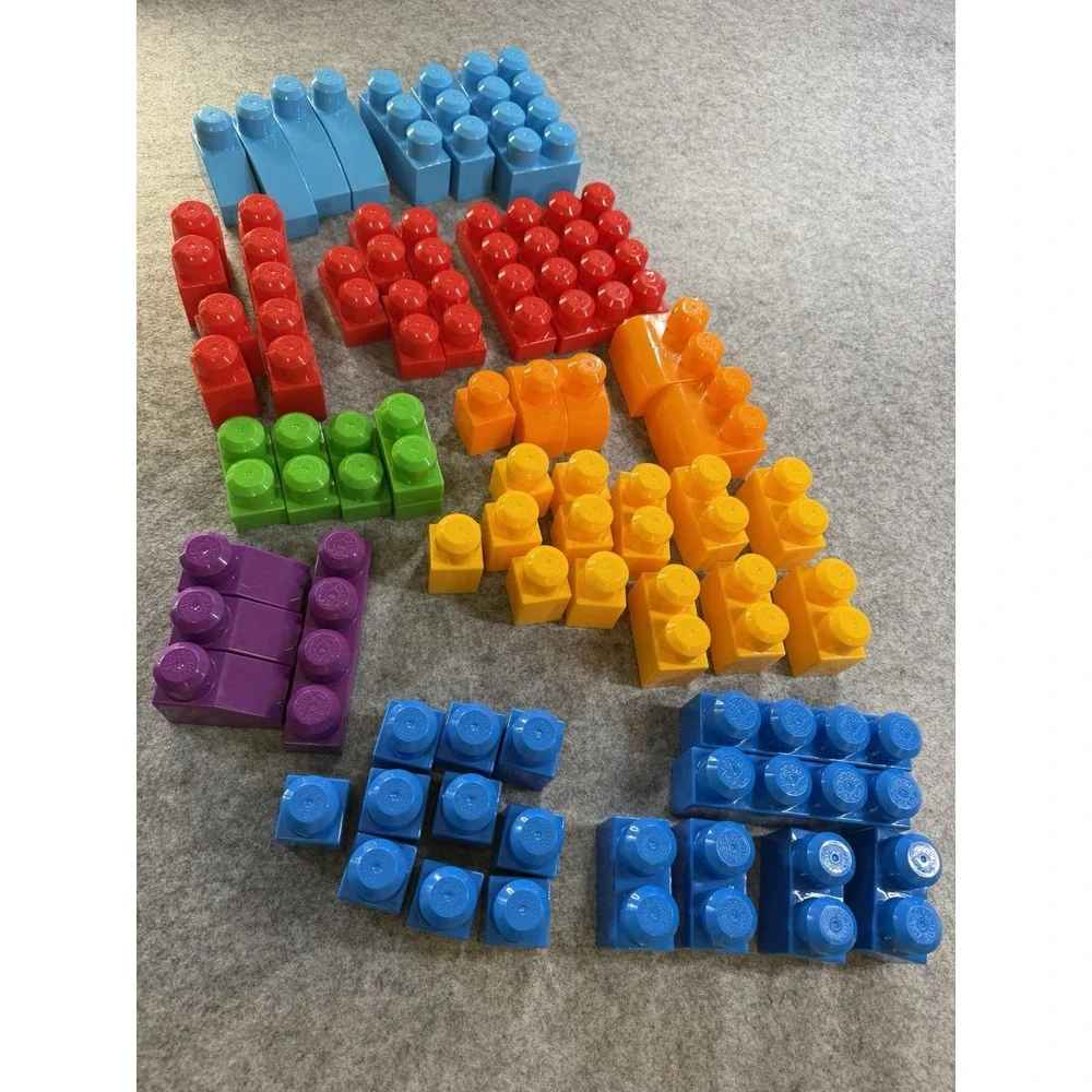 LEGO DUPLO 68 Piece Bulk Building Block Lot Mixed Colors Sizes Shapes