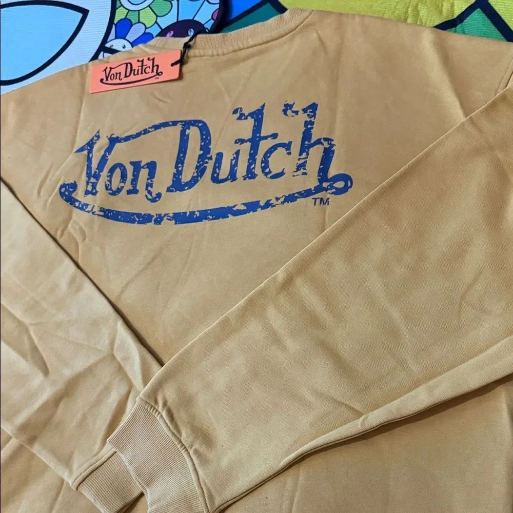Von Dutch Mustard French Terry Crew Neck