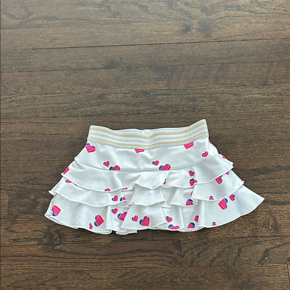Love Set Match Girls Skirt with Pink Heart Design Size Medium