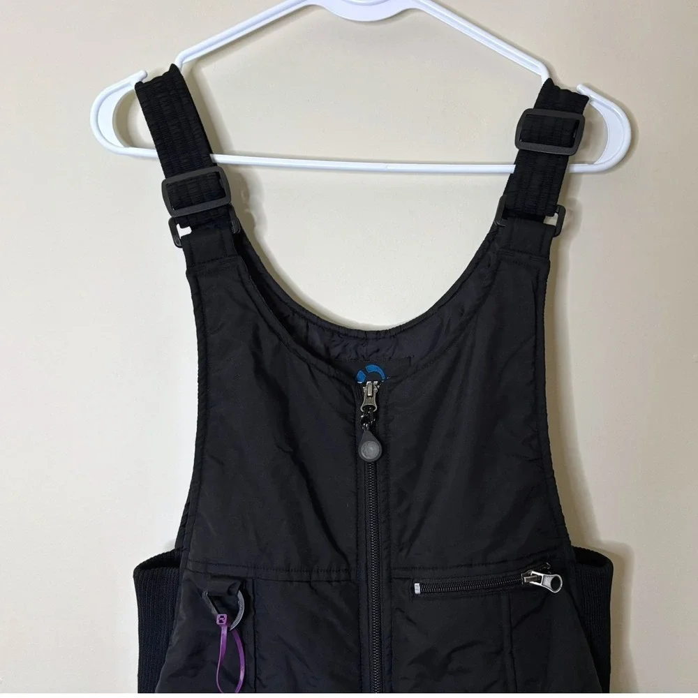 Rawik Kids Black Insulated Snow Bibs Overalls Size Large Winter Outdoor Warm