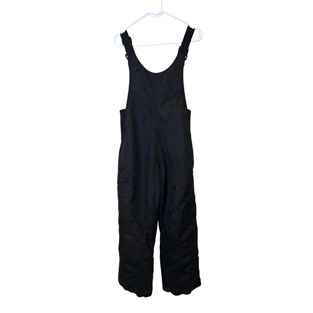 Rawik Kids Black Insulated Snow Bibs Overalls Size Large Winter Outdoor Warm