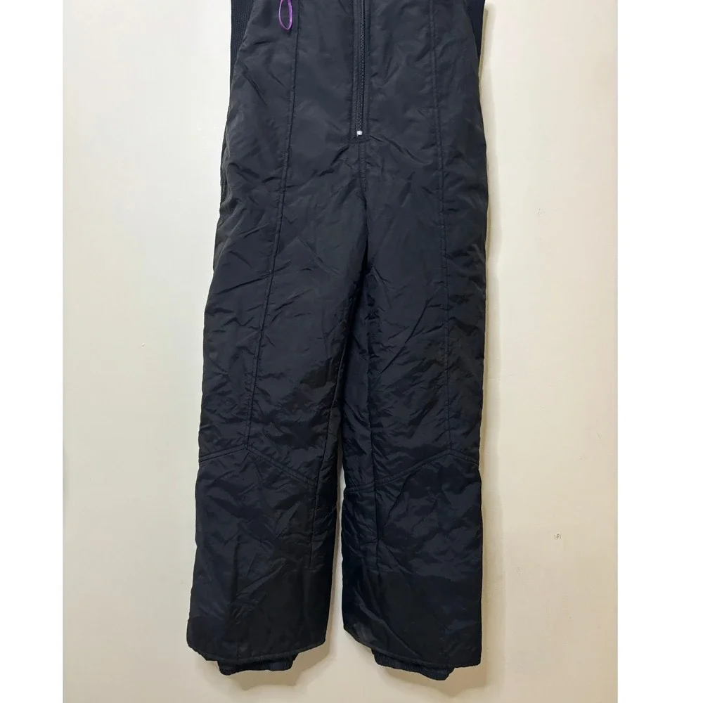 Rawik Kids Black Insulated Snow Bibs Overalls Size Large Winter Outdoor Warm