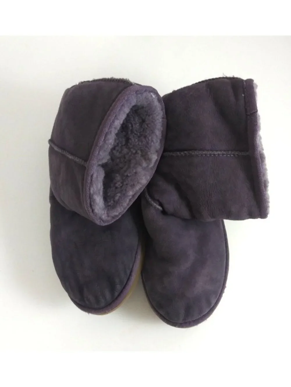 Ugg Australia Women's Sheepskin Purple Suede Boots Size 5