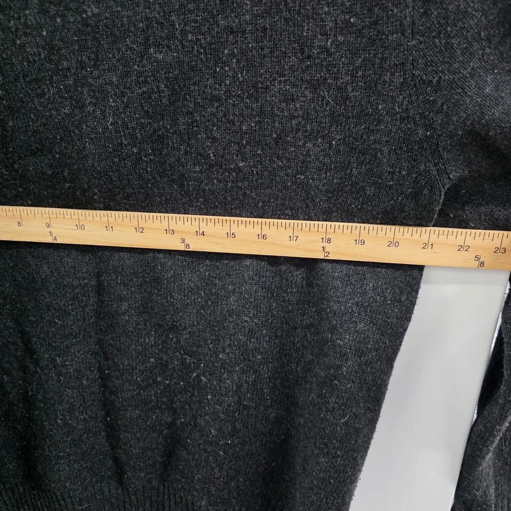 J.Crew Mens Wool Cashmere Blend V-Neck Cardigan Sweater Gray Small