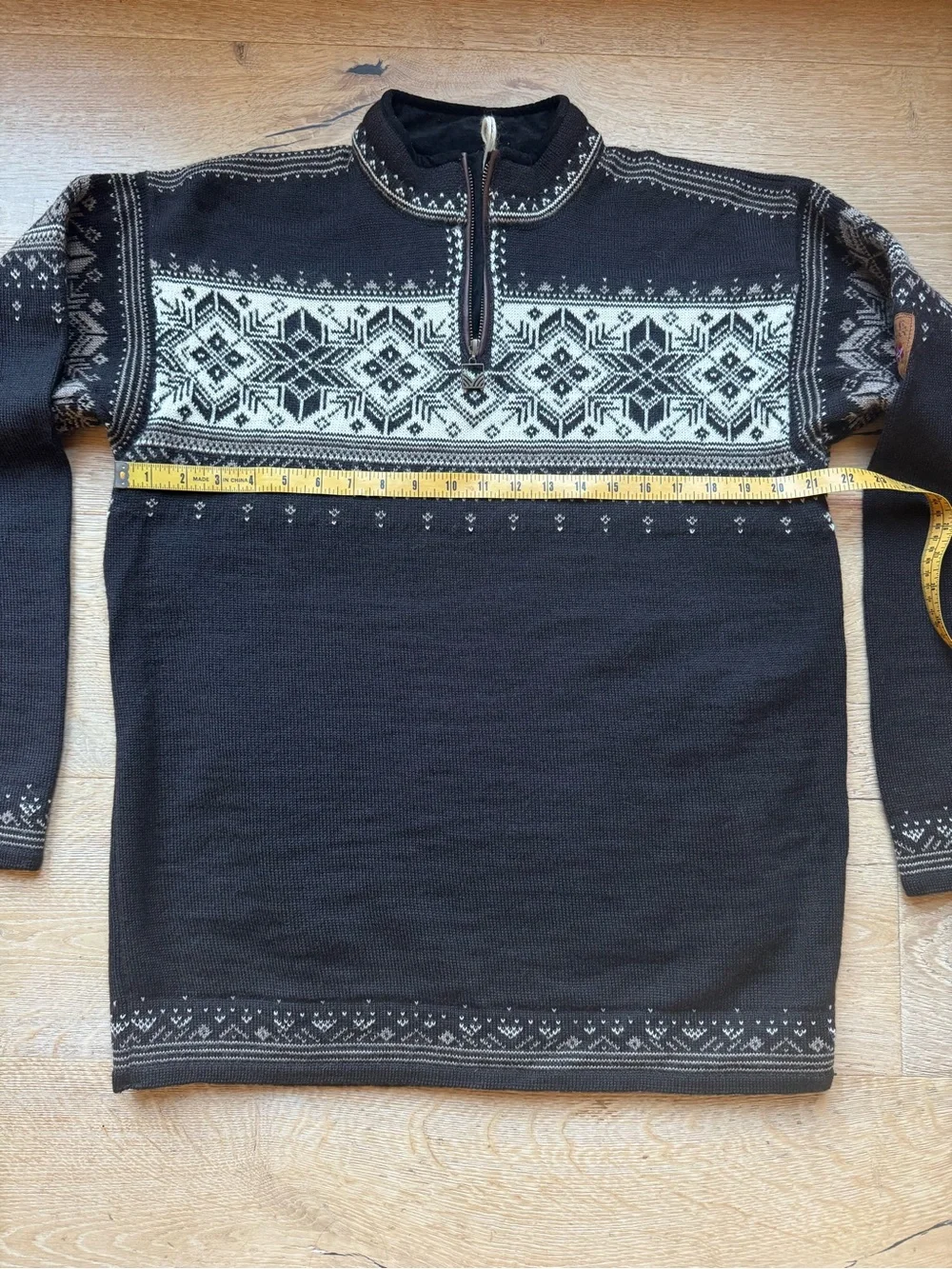 🔥NEW DALE OF NORWAY Blyfjell Sz L Quarter Zip STUNNING! WOOL Fairisle PriceFirm!