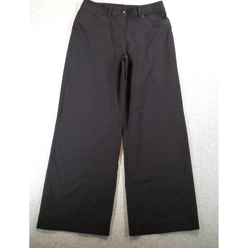 Lululemon City Sleek Wide Legs Pants Womens Black Size 30 High Rise LW5ENJS