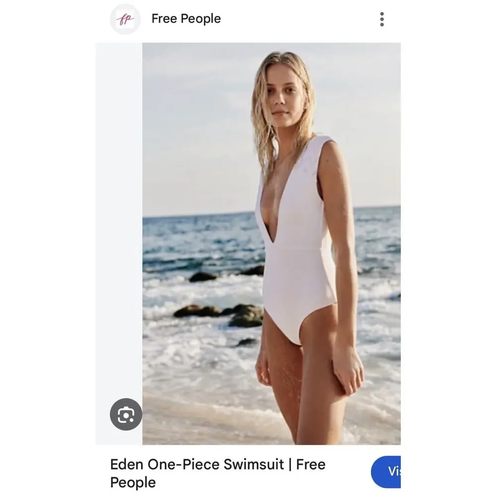 NWT Tavik Free People Size S Eden One-Piece Swimsuit White Textured Chevron