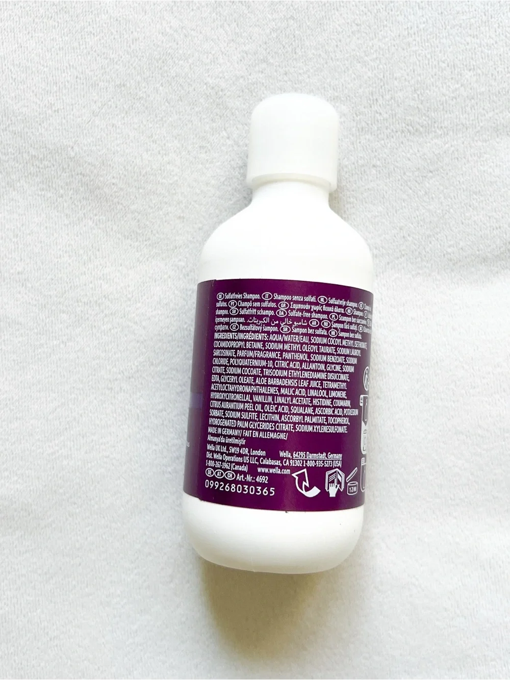 Wella Ultimate Color Shampoo - Purple and White