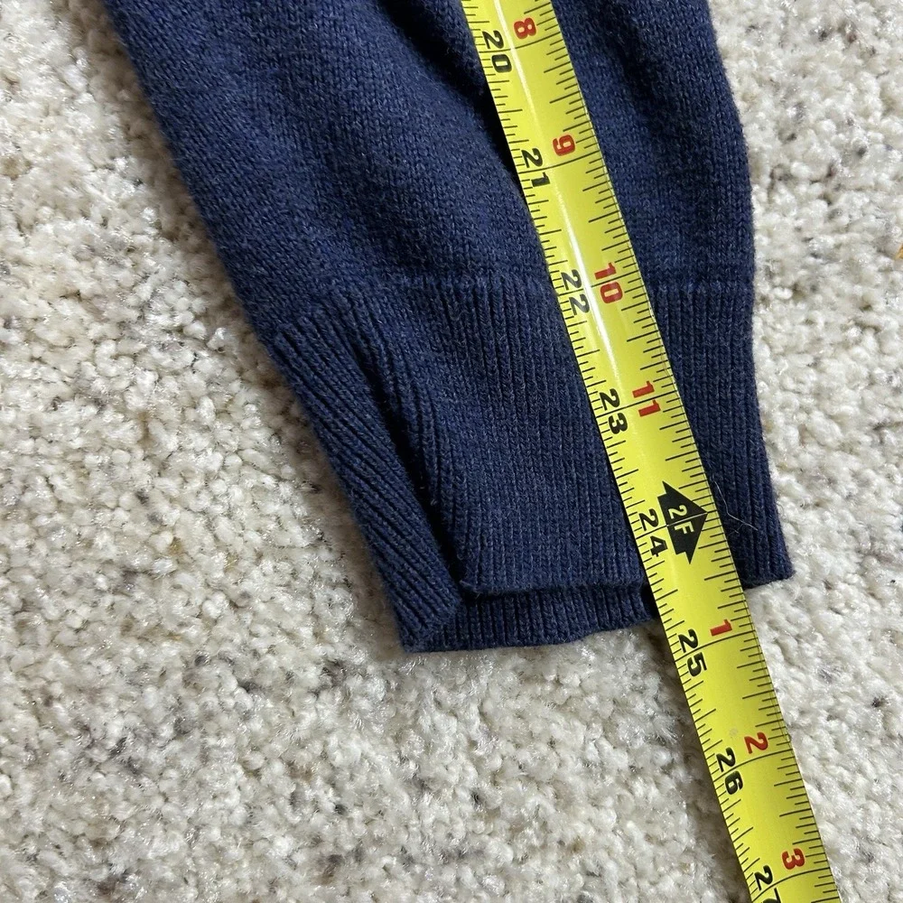 Vineyard Vines Sweater Mens Navy Quarter Zip Mock Neck Pullover Cotton SZ M