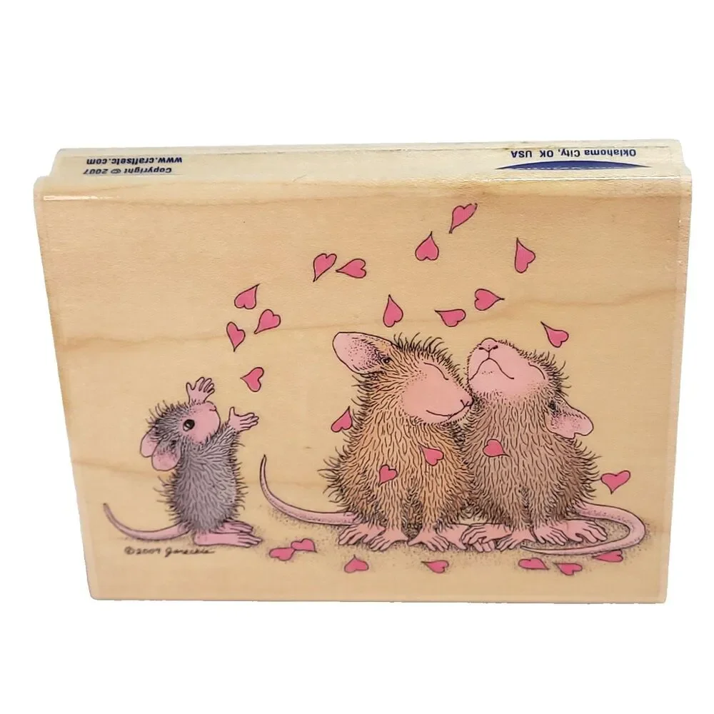 House Mouse 2007‎ Lovely Confetti Rubber Stamp 4