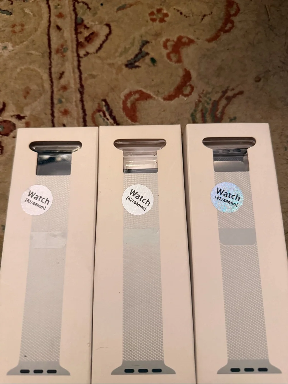 Apple Watch Mesh Band, Set Of 6, 42/44/46mm, Black, Rose Gold, New & Used