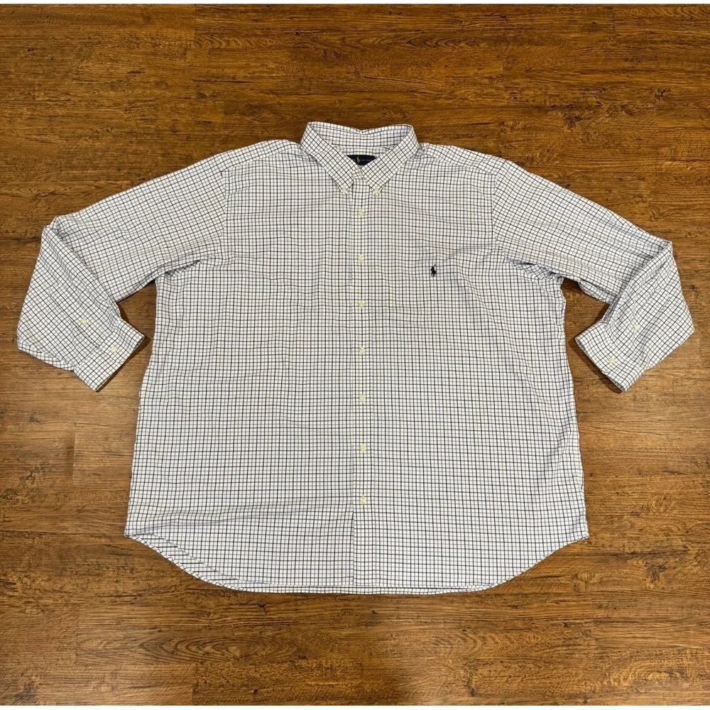 Polo Ralph Lauren Multicolor Check Casual Performance Button Down Shirt‎ Men 4XB