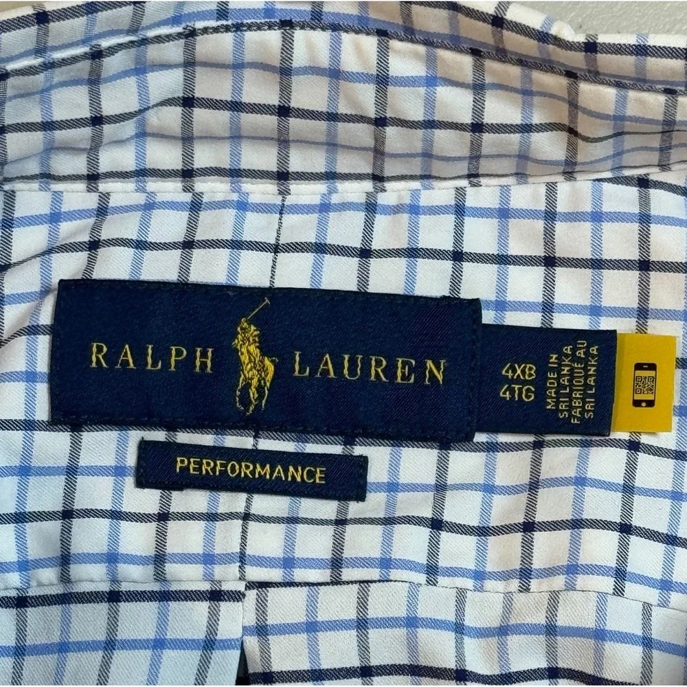 Polo Ralph Lauren Multicolor Check Casual Performance Button Down Shirt‎ Men 4XB