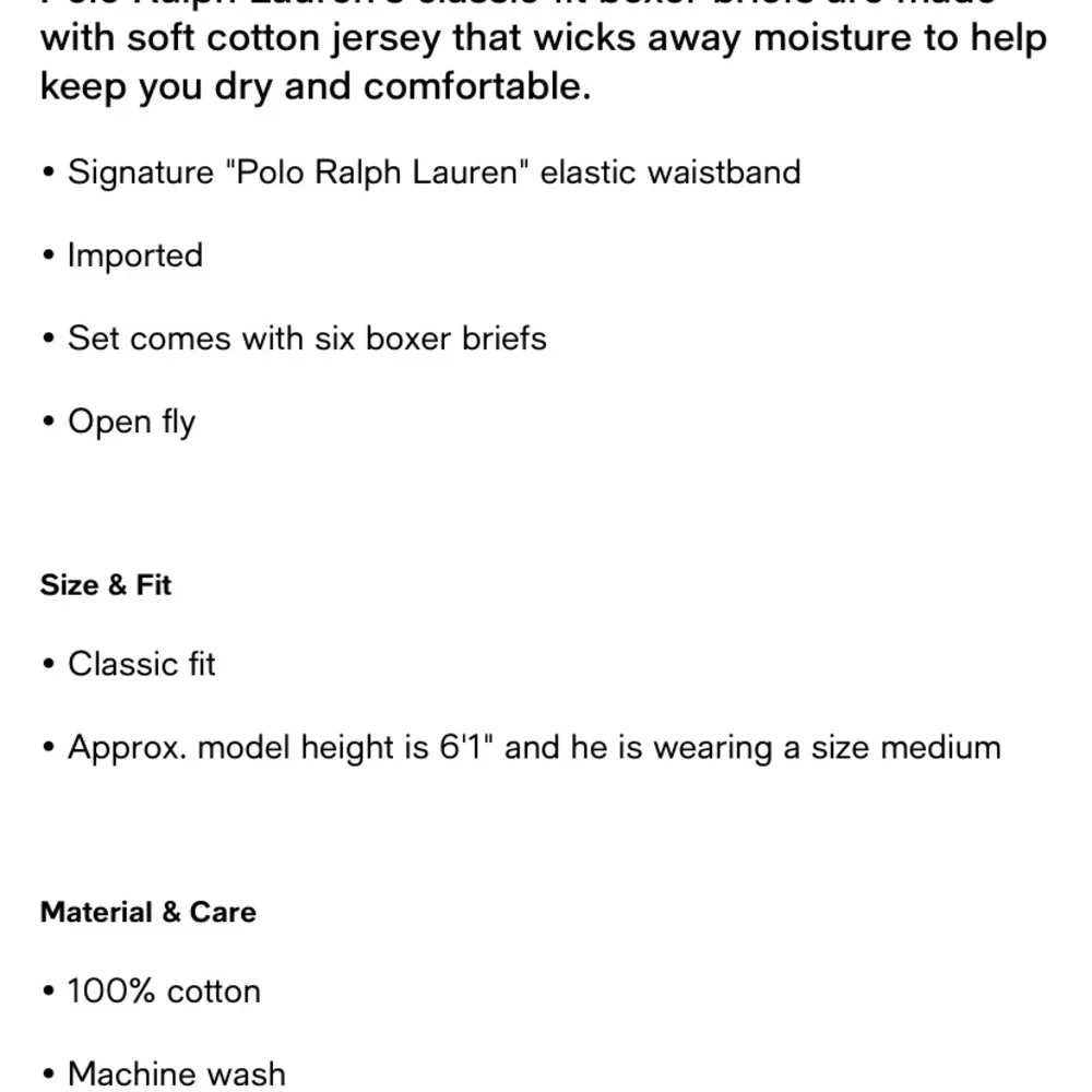 Polo Ralph Lauren Men's 5 +1 Free Bonus. Classic-Fit Cotton Boxer Briefs NEW XL