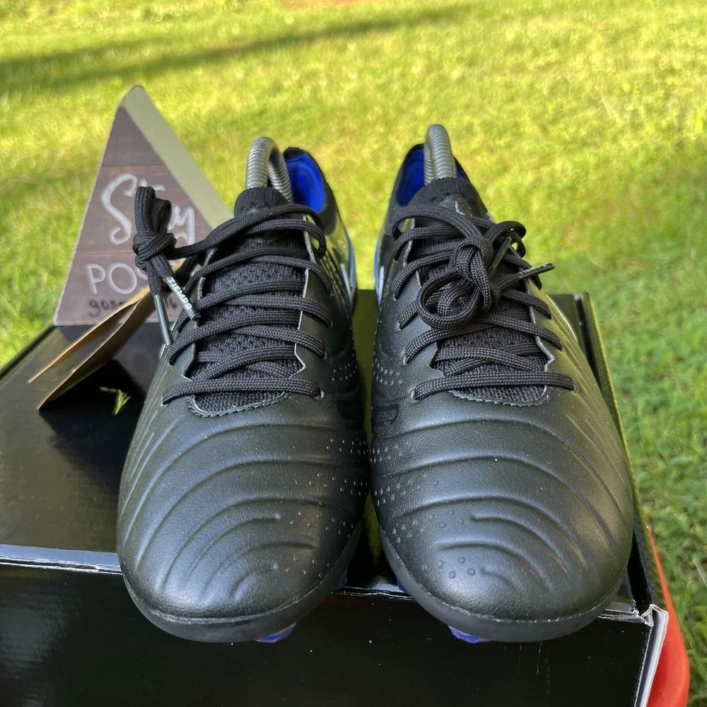 Nike Legend 10 Elite FG Soccer Cleats Men Size 6.5 /‎ Women Size 8 Black / Blue