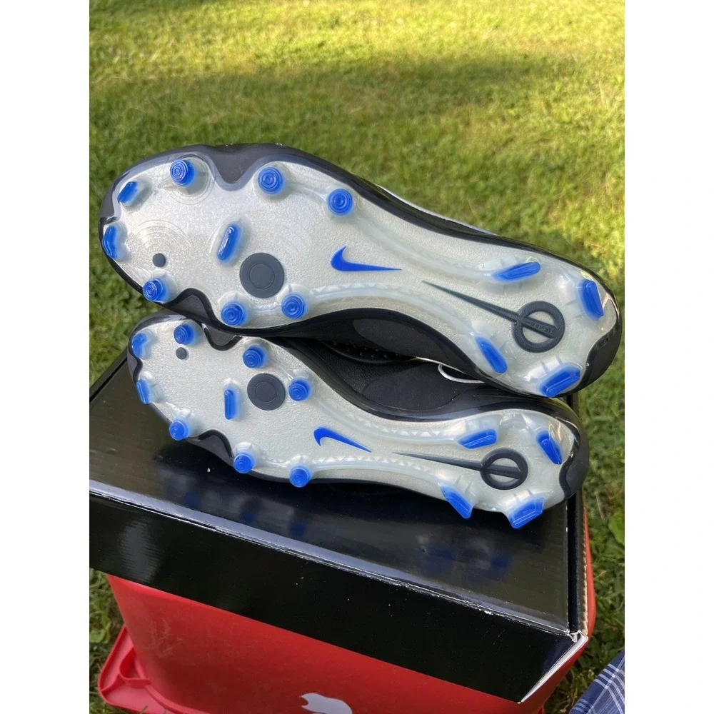 Nike Legend 10 Elite FG Soccer Cleats Men Size 6.5 /‎ Women Size 8 Black / Blue