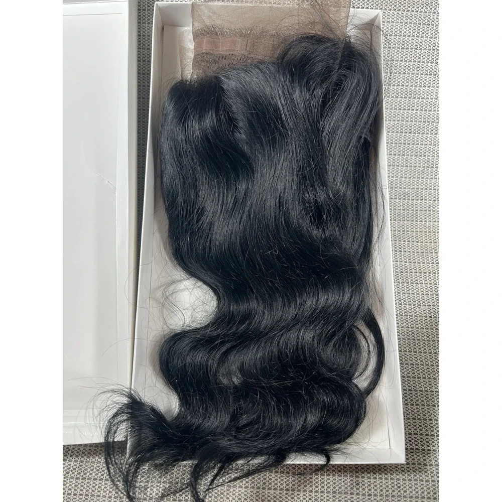 bellatique 100% Virgin Brazilian Remy 360' Full Lace‎ Frontal Natural Black 14