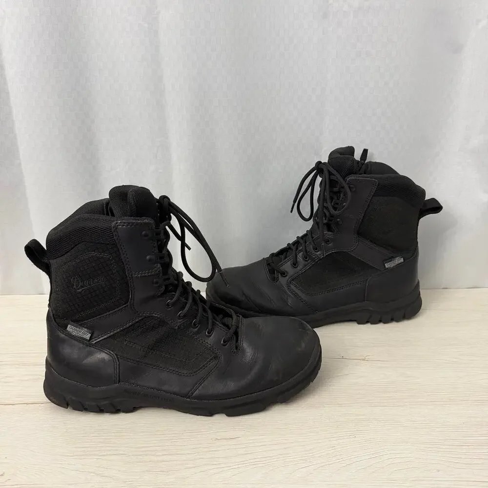 Danner Lookout Side Zip 8in Boots Mens Size 10 Black Tactical Work Police