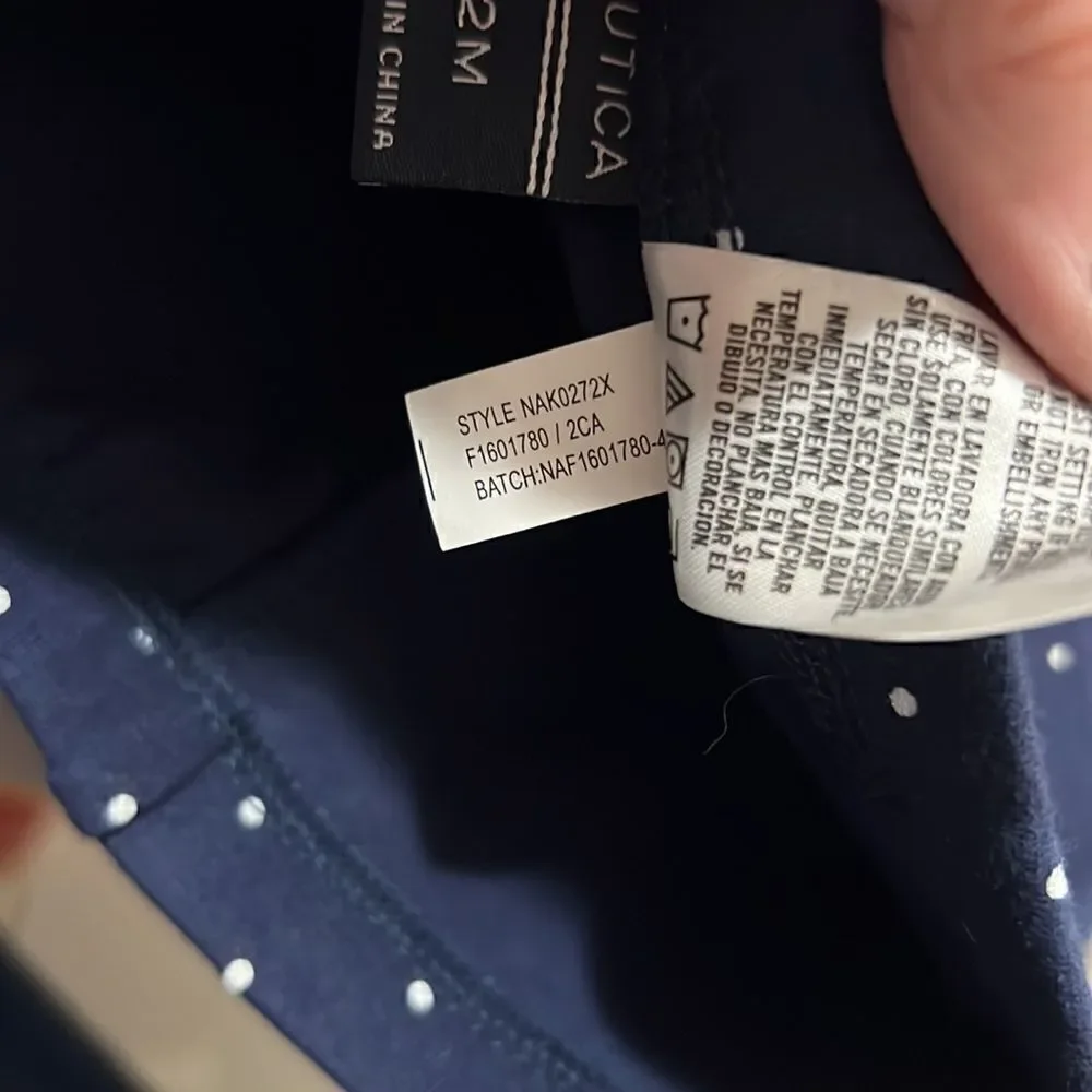 Nautica cream navy