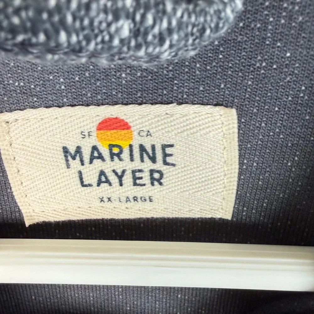 Marine Layer Clayton Pullover Mens XXL Grey Marled Outdoor Coastal Gorpcore Soft