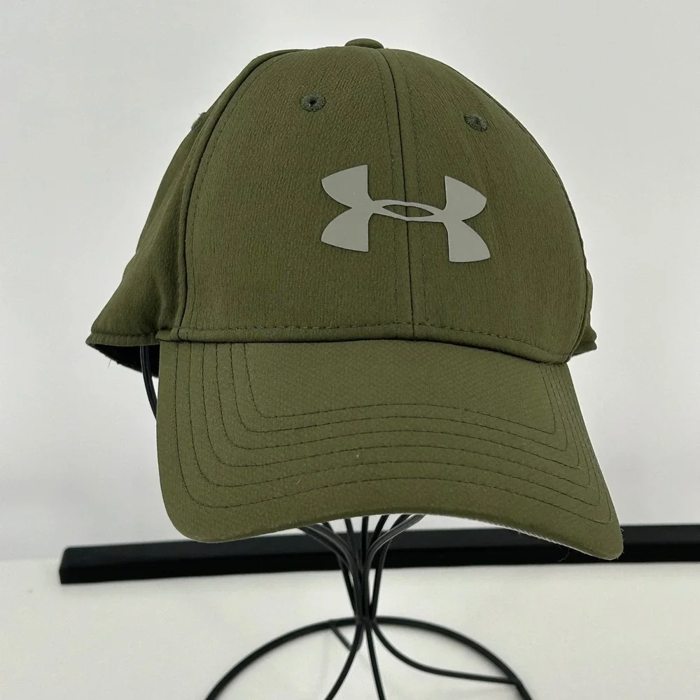 Under‎ Armour Mens Olive Green HeatGear Athletic Baseball Cap Hat LG/XL