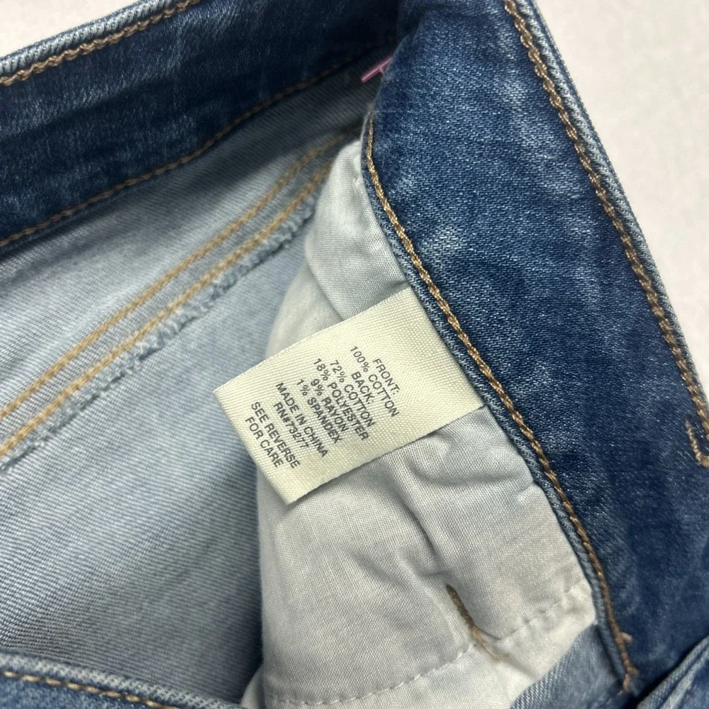 Mudd Skirt Juniors Teens‎ Size 9 Blue Mini Flx Stretch Cotton Blend Button Front