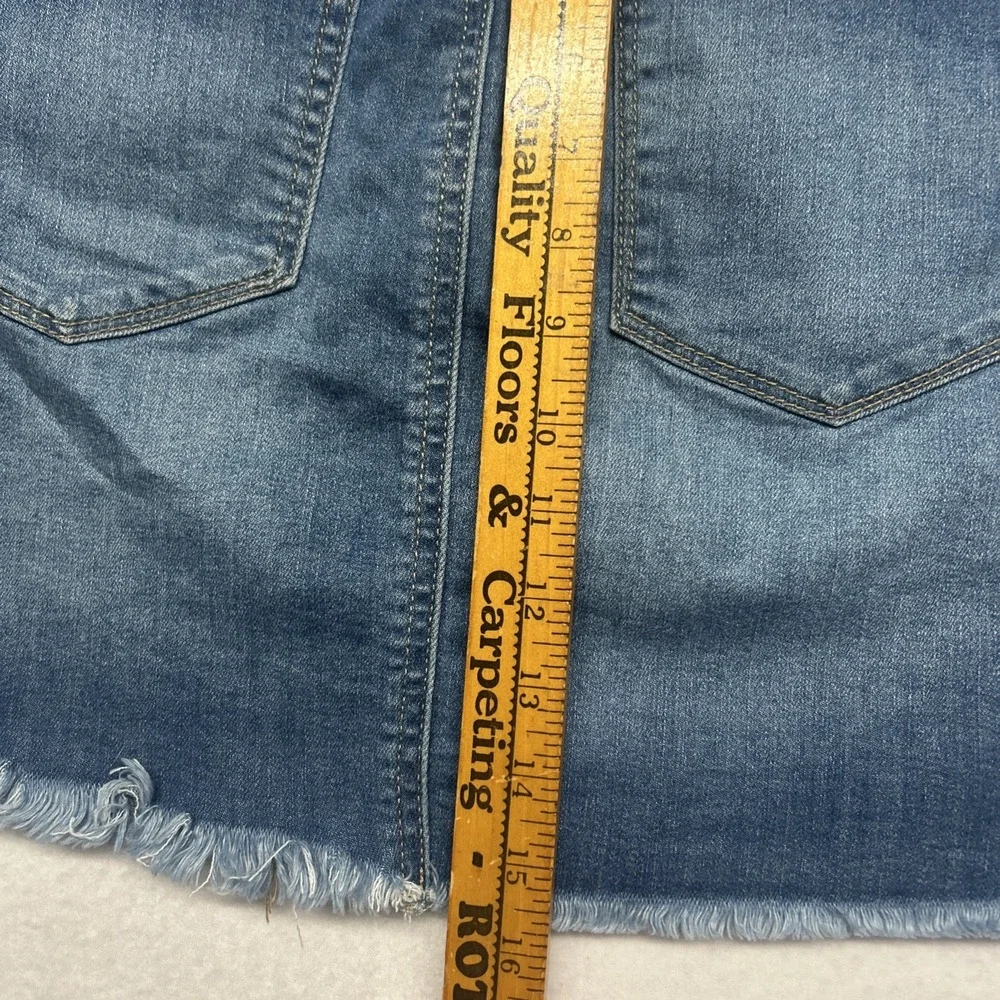 Mudd Skirt Juniors Teens‎ Size 9 Blue Mini Flx Stretch Cotton Blend Button Front
