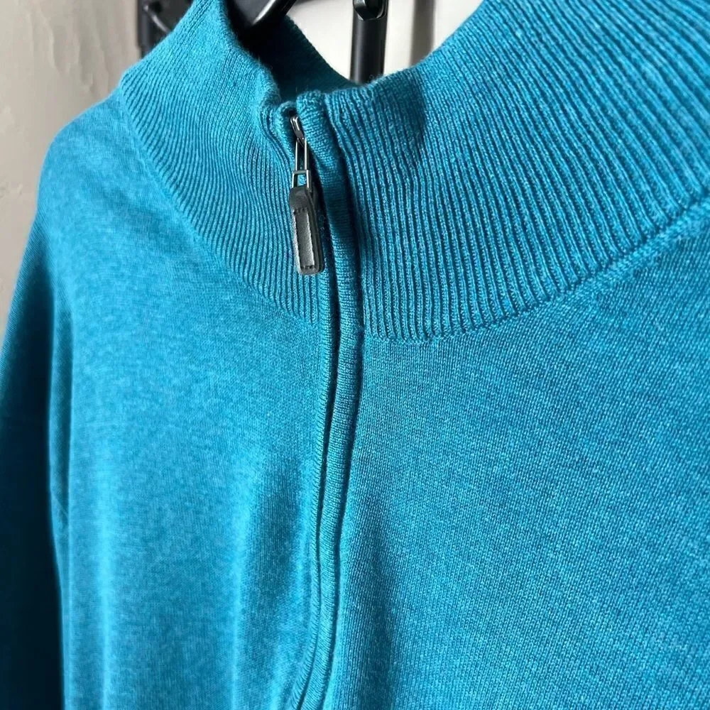Jos a bank signature collection sweater teal size 2X prima cotton