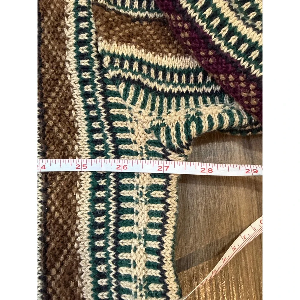 VTG Sturcture Geometric‎ Striped Sweater Men's XL Cotton Blend Boho Streetwear