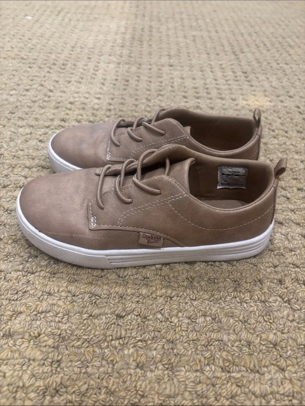 OshKosh B'gosh Kids' Brown Putney Oxford Slip On Sneakers Size 13 Boys