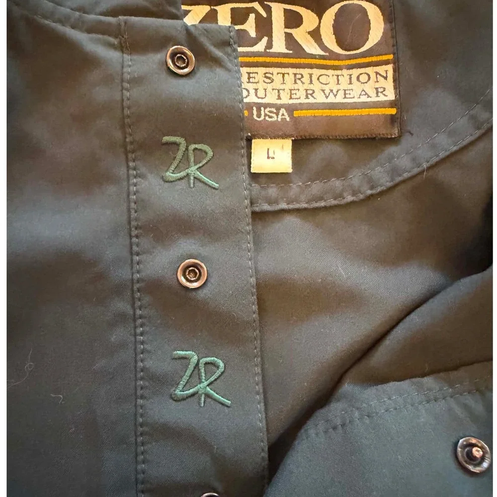 Zero Restriction Pine Valley Golf Windshirt Pullover Green Mens Large USA Made
