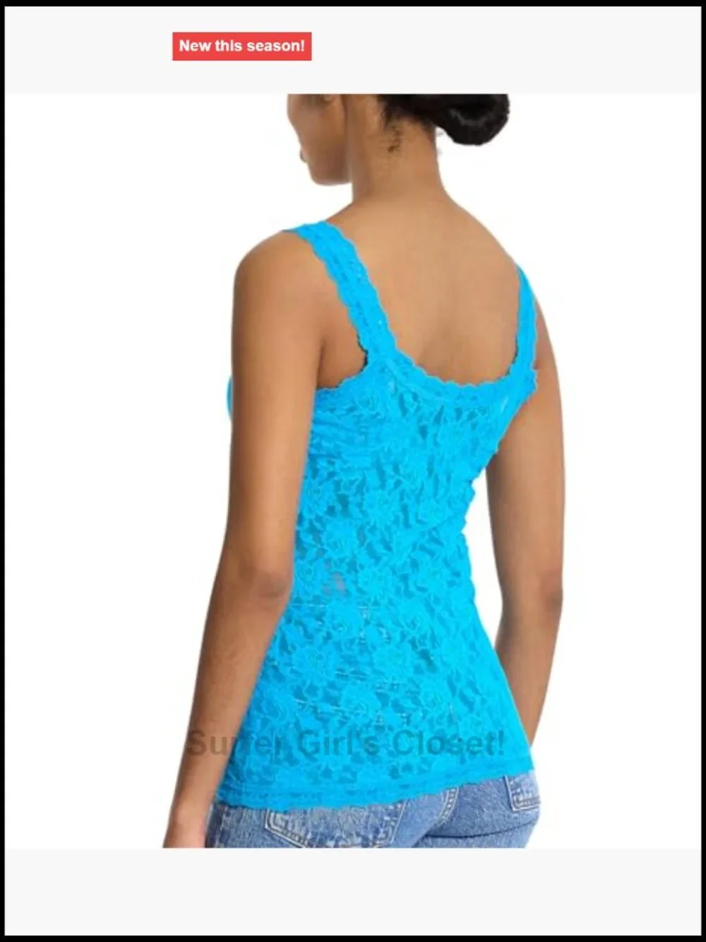 Unlined Stretch Lace Pull On Camisole with Wide Straps